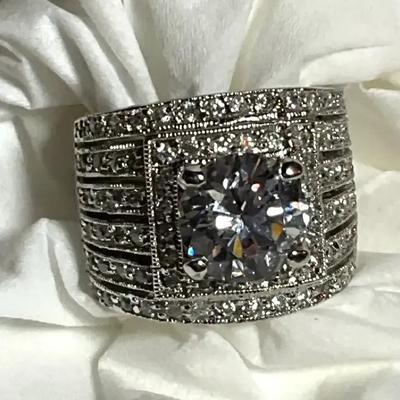 Sterling multi band ring