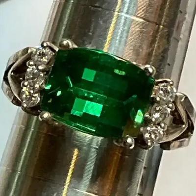 Cocktail ring stamped 925 cz