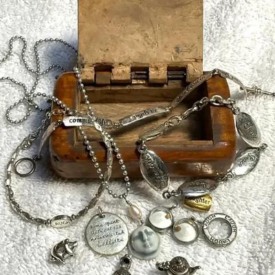 Snuff box charms, pendants, bracelets & such