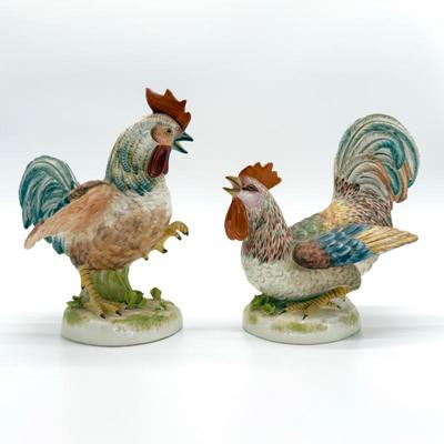 Sale Photo Thumbnail #23: Italian hand painted ceramic roosters