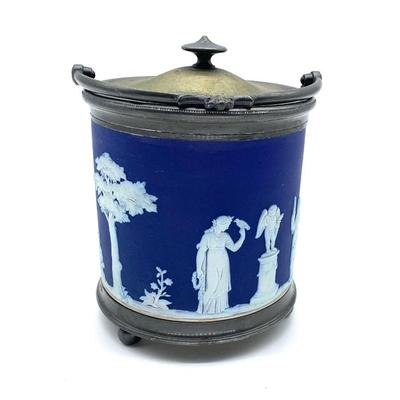 Sale Photo Thumbnail #18: Antique Wedgwood  Jasperware biscuit jar