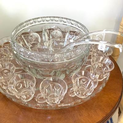 Sale Photo Thumbnail #61: Colony Glass “ Classique Clear” punch bowl set