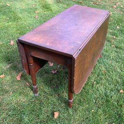 Sale Photo Thumbnail #159: Antique drop leaf table