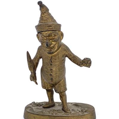 Sale Photo Thumbnail #3: Antique Mr. Punch Tobacconist’s counter piece match holder