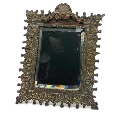 Sale Photo Thumbnail #34: Antique brass desk frame