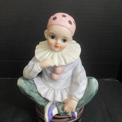 Vintage Musical Ceramic Clown By Mann Japan