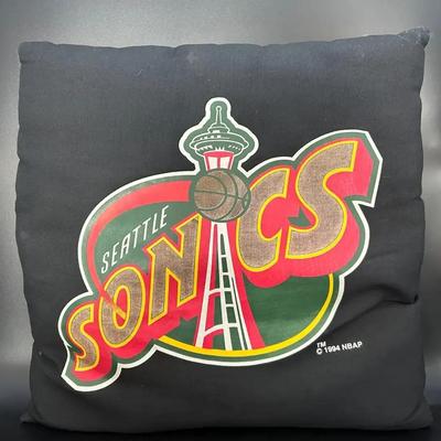 Vintage Seattle Sonics 1994 Throw Pillow