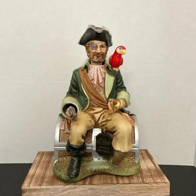 Vintage Melody in Motion Hand Painted Porcelain Pirate Music Box