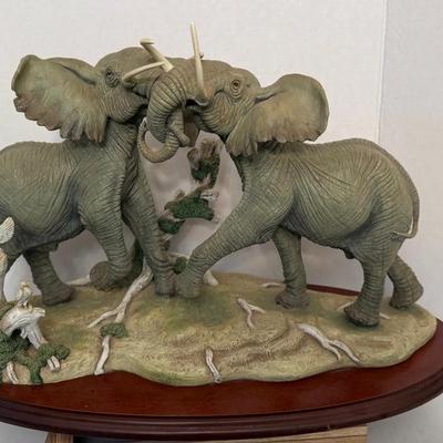 Lenox Elephants Large Thundering Plains Figurine Vtg 1999