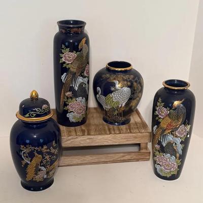 Japanese Inspired Mixed Lot Vases