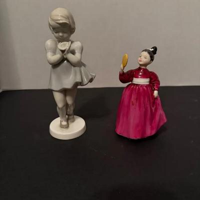 Metzler & Orloff Girl And  Royal Doulton Vanity Figurine