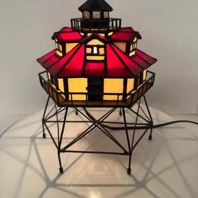 Vintage Highly Detailed Lighthouse Red