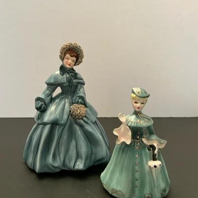 2pc  Vintage Ladies Figurines