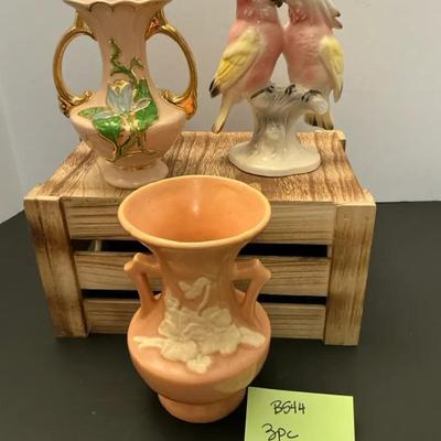 3pc vintage porcelain decor