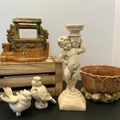 5pc Mixed Lot Vintage Pottery Decor