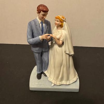 vintage Norman Rockwell figurine titled "Bride and Groom"