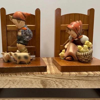 Vintage Hummel Bookends Lot Of 2
