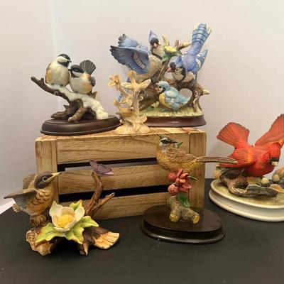 Mixed Lot Bird Figurines Andrea, Josef, Lefton, Homeco