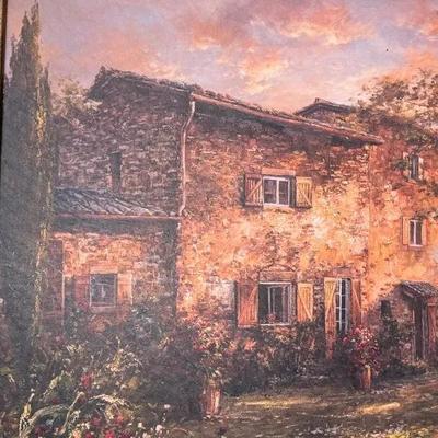 Tuscany Farmhouse Artwork Detailed Frame