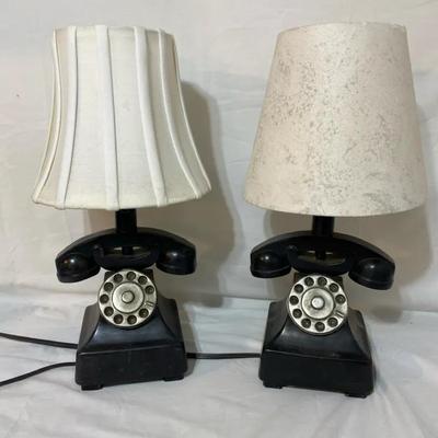 2 Rotary Phone Lamps