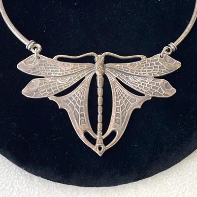Art Nouveau Sterling Silver Plated Calypso Flash Necklace