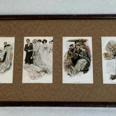 “Greatest Moments In A Girl’s Life” Harrison Fisher Vintage Postcards