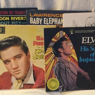 Elvis Presley & Other Vinyal Records 5pc.