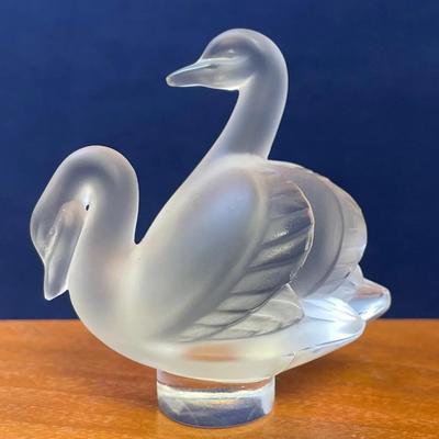 Lalique Crystal Swans, “Deux Cygnes”