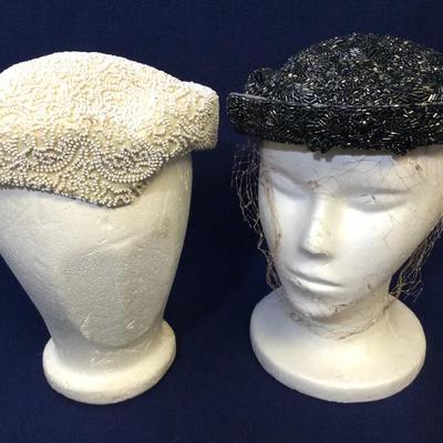 Two Beaded Vintage Women’s Hats