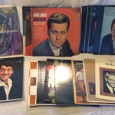 Dean Martin, Harry Belafonte, Andy Williams, Jack Jones & Assorted more Vinyl 18pc.