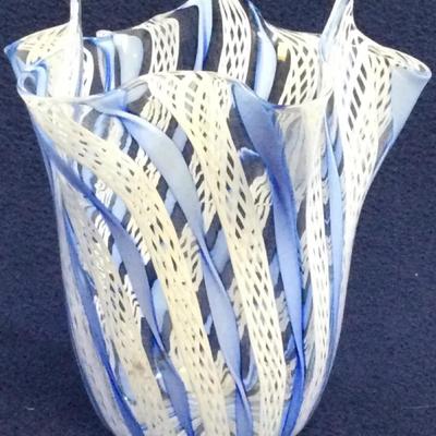 Murano Lalticino Fazzoletto Handkerchief Vase