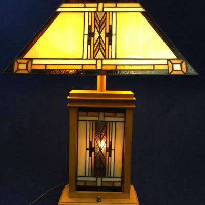 Tiffany Style Faux Stained Glass Lamp