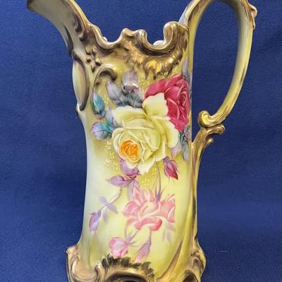 Hand painted Nippon Porcelain Pitcher