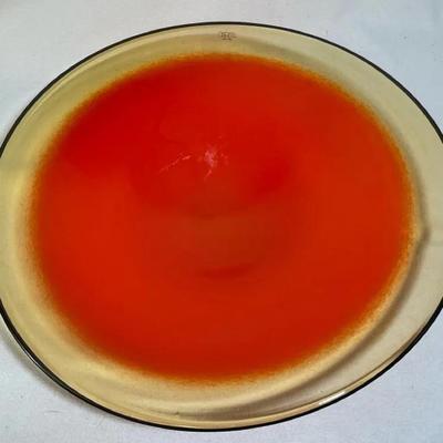 Oggetti Lithuania Large Sunset Ombré Glass Bowl