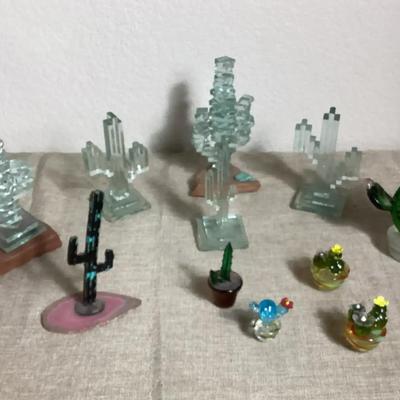 Glass Cacti Decor