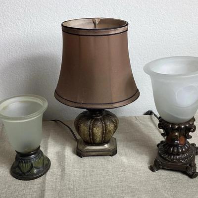 (3) Small Vintage Table Lamps