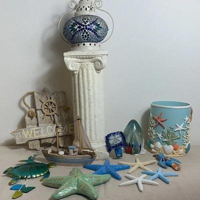 Sea Turtle Hanging, Sand Dollar Night Light, Beach Themed Decor