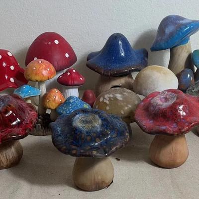 Mushrooms Lot Four (Glass And Ceramic)