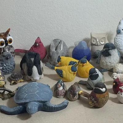 Group Of Animals- Decor Lot Two (Made Of Various Materials)