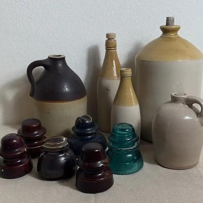 Jugs And Antique Insulators 