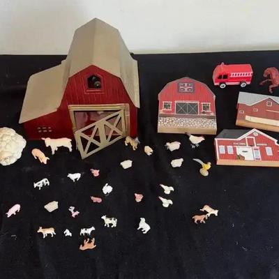 Metal Barn and Various Farm Animals and More 