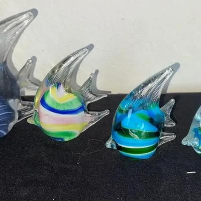 Glass Fish Decor/ paperweights