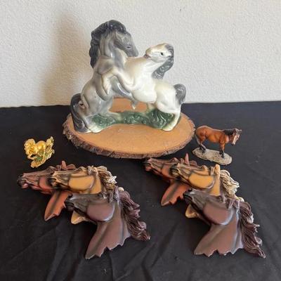 Vintage Porcelain Horse Decor, And Others 