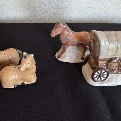 Salt And Pepper Shakers Horse Theme (2 Sets)
