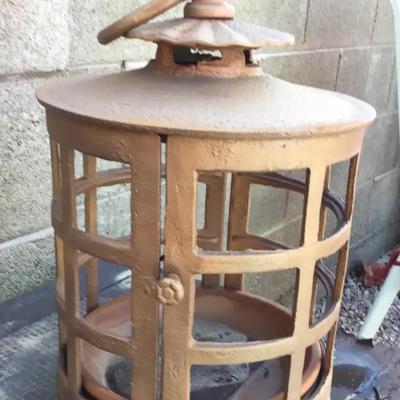 Coppery Heavy Iron Lantern
