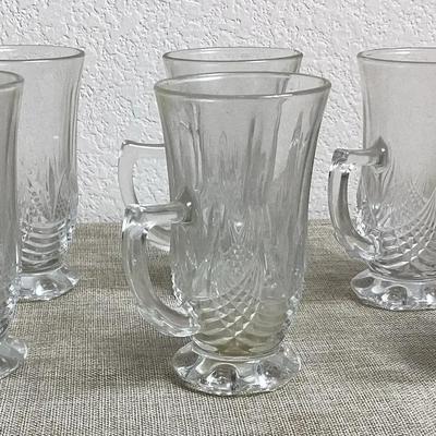 Vintage Footed Pedestal Irish Coffee Glasses