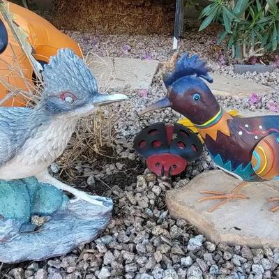 Metal Roadrunner Sculpture, Ladybug, Sunflowers, Others