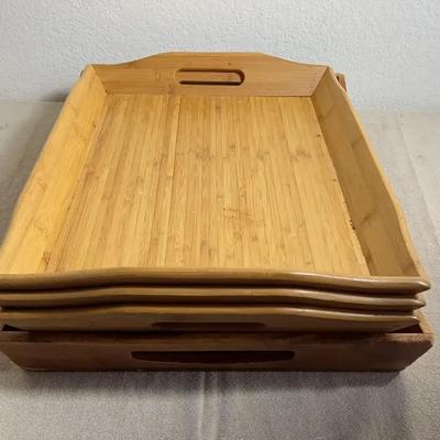 Bamboo And Wood Serving Trays