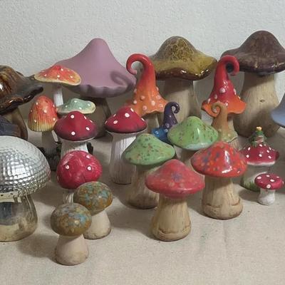 Mushrooms Lot Two (Glass And Ceramic)
