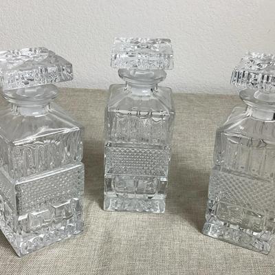 (3) Gorgeous Glass Decanters